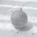 Glitzernde 8cm silberne Weihnachtskugel mit Pailletten und leichtem 20g Design für den Baum - Silberne Pailletten Kugel Stil (2号) / 8cm