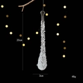 Transparenter Acryl-Eiszapfen für den Weihnachtsbaum, 20 cm Höhe mit feiner Perlenstruktur - Großer Wassertropfen