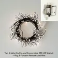 Guirlande lumineuse LED 6m 200 blanc froid avec télécommande et prise européenne - 12m 400LEDs Fil Noir Prise
