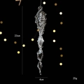 Pendaglio natalizio a forma di ghiacciolo in acrilico trasparente con perle interne - Barrette di ghiaccio a spirale