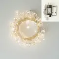 Guirlande lumineuse de Noël blanc chaud lot de 4 avec télécommande 8 modes - 24m 800LED Fil Argent Prise 8 Modes Télécommande