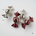 Candy-shaped Christmas tree ornaments in red and silver with 13x5cm dimensions - Medium Candy Style