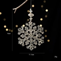 Glinsterende acryl champagne sneeuwvlok voor kerstboom decoratie, maat 11,5x16cm - Enkele Glinsterende Sneeuwvlok (Stijl A)