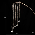 Acrylic clear crystal bead tassels on golden branch for Christmas tree and wedding decor - 50cmx40cm / Champagne Acrylic Branch