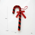 Sucre d'orge de Noël 40cm en velours rouge et vert avec paillettes dorées et nœud - Grand Sucre d'Orge