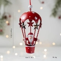Adorno de Papá Noel en globo aerostático para decoración navideña de escaparates - Santa Claus