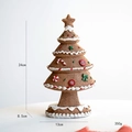 Resin gingerbread Christmas tree tabletop ornament with candy details, 24cm height - Large Gingerbread Tree