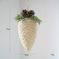 Pendaglio pigna dorata con glitter, decorazione natalizia festiva, misura 21x10cm - Pigna Dorata Piccola