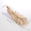 Golden peacock bird ornament with glitter and feathers for Christmas tree decoration - Gold Peacock