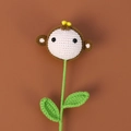 Handmade crochet monkey flower bouquet toy with cute knit details for children gifts - Monkey Style