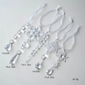 Set di 5 decorazioni natalizie in acrilico trasparente con ghiaccioli e fiocchi di neve - Set Sospeso Trasparente