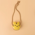 Mini borsa a tracolla a forma di tigre fatta a mano all'uncinetto gialla con strisce nere - Tigre