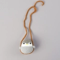 Handmade crochet penguin car mirror hanging ornament with cute grey yarn knit details - Penguin Ornament-Gray