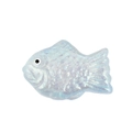 Cute light blue carp squishy toy with glitter filling and detailed fish scales - Blue Fish
