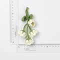 Handmade crochet lily of the valley keychain featuring green leaves and white petals - Quad White Lily Of The Valley