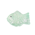 Sparkly mint green carp squishy toy with glitter finish and a small heart detail - Green Fish