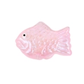 Pink glitter fish squishy toy with translucent texture and cute cartoon design - Pink Fish