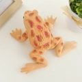 Squeezable simulation toad stress relief toy with realistic red spots and grainy texture - Flesh Frog / Nude