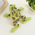 Top view of a realistic green frog sensory squeeze toy with spotted skin texture - Green Frog / Green