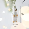 Addobbo natalizio in vetro a forma di orso polare bianco appeso a un albero - Orso Polare