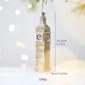 Ornamento natalizio Big Ben in vetro color oro con glitter e dettagli sulle misure - Campanile