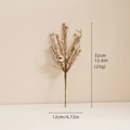 Rama decorativa de Navidad oro champán con hojas de purpurina y altura de 32cm - Rama Pequeña