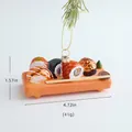 Ornamento natalizio in vetro a forma di vassoio di sushi con dettagli colorati - Piatto di sushi