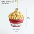 French fries glass Christmas ornament with 'FRIES BEFORE GUYS' text, 8x7cm size - French Fries