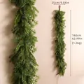 Norfolk Pinie Girlande 160cm mit realistischen Nadeln und Zapfen für Weihnachtsdeko - Weichgummi Typ B (Mit Tannenzapfen 160cm)