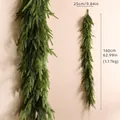 Realistic 160cm Norfolk Pine hanging garland with natural green soft touch needles - Soft Rubber Type E (160cm)