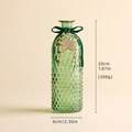 Grüne strukturierte Glasvase mit Samtschleife und goldenem Stern, Höhe 20cm Variante - Groß / Grün