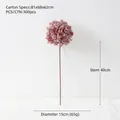 Artificial pink Christmas mesh flower with rose gold sequins and a 40cm long stem - Pink Hydrangea (231403)