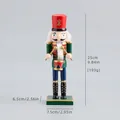 25cm Nutcracker soldier figurine with drum and golden drumsticks on green base - Drummer Soldier (TG2505)