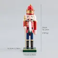 Classic 26cm wooden nutcracker soldier figure with red crown and golden scepter - King With Scepter (TG2506)