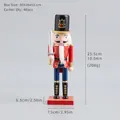 Classic red and blue wooden Nutcracker soldier ornament with sword for Christmas decor - Sword Guard (TG2509)