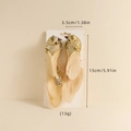 Pájaros artificiales dorados con purpurina y plumas para decoración de Navidad - Pájaro Champagne (Set de 2)
