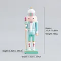 Schiaccianoci soldato in legno azzurro e rosa decorativo con dimensioni altezza 25cm - Soldato Lecca Lecca Verde Menta (TG2523)