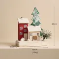 Red and White Houses with Green Tree (WH24-5132-B)