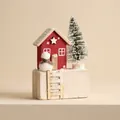 Red House with Snowman and Ladder (WH24-5129-A)