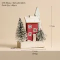 Red House with Triple Christmas Trees (WH24-5129-B)