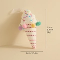 Bunter Eiscreme-Anhänger mit Glitzer und Plüschkugeln für die Weihnachtsbaum-Dekoration - Eiscreme