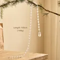 Guirnalda de cuentas acrílicas transparentes con gota para decorar árbol de Navidad, 100cm - Colgante de Gota de Agua con Cuentas Facetadas (25-YKL-032)