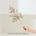 Champagne gold glitter artificial floral branch for Christmas decor, size 80x20cm - Champagne Branch Style C