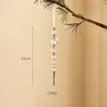 Adorno navideño de carámbano de acrílico 22cm con cinta blanca colgando del pino - Adorno de Carámbano Cónico Facetado (25-20)