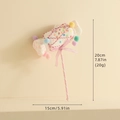 Bonbon-Christbaumschmuck mit bunten Pailletten und pastellfarbenen Pompons, 20 cm Höhe - Bonbon