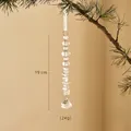 Colgante navideño de acrílico con cuentas de cristal facetadas, altura 19cm para el árbol - Colgante de Rombo de Cuentas de Cristal de Imitación Transparentes (25-9)