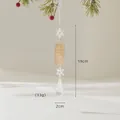 Colgante de copo de nieve acrílico con metal dorado para decoración de árbol de Navidad - Cristal de Lágrima de Copo de Nieve Transparente Hueco Dorado (SA031)
