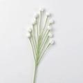 Handmade crochet snowberry branch with 11 white flower heads for home vase decoration - Berry Branch / White
