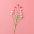 Handmade crochet bouquet with pink snow fruit flower buds for home floral decor - Berry Branch / Gradient Pink