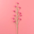 Handmade crochet pink flower bouquet with green stems for home decor and floral display - Rose Red